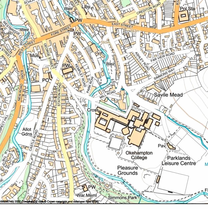A printed copy of this map of the location of Simmons Park is available from teh Council Offices on request