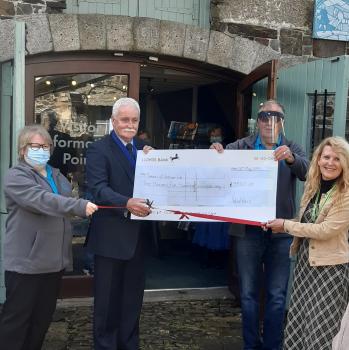 Photo Gallery Image - Presnting the cheque to the Museum of Dartmoor Lif